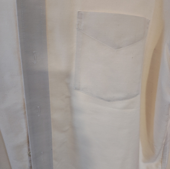 Stafford Oxford Men's White 16.5  Short Sleeve Button Down Shirt Cotton 22 Ptp - Picture 4 of 6